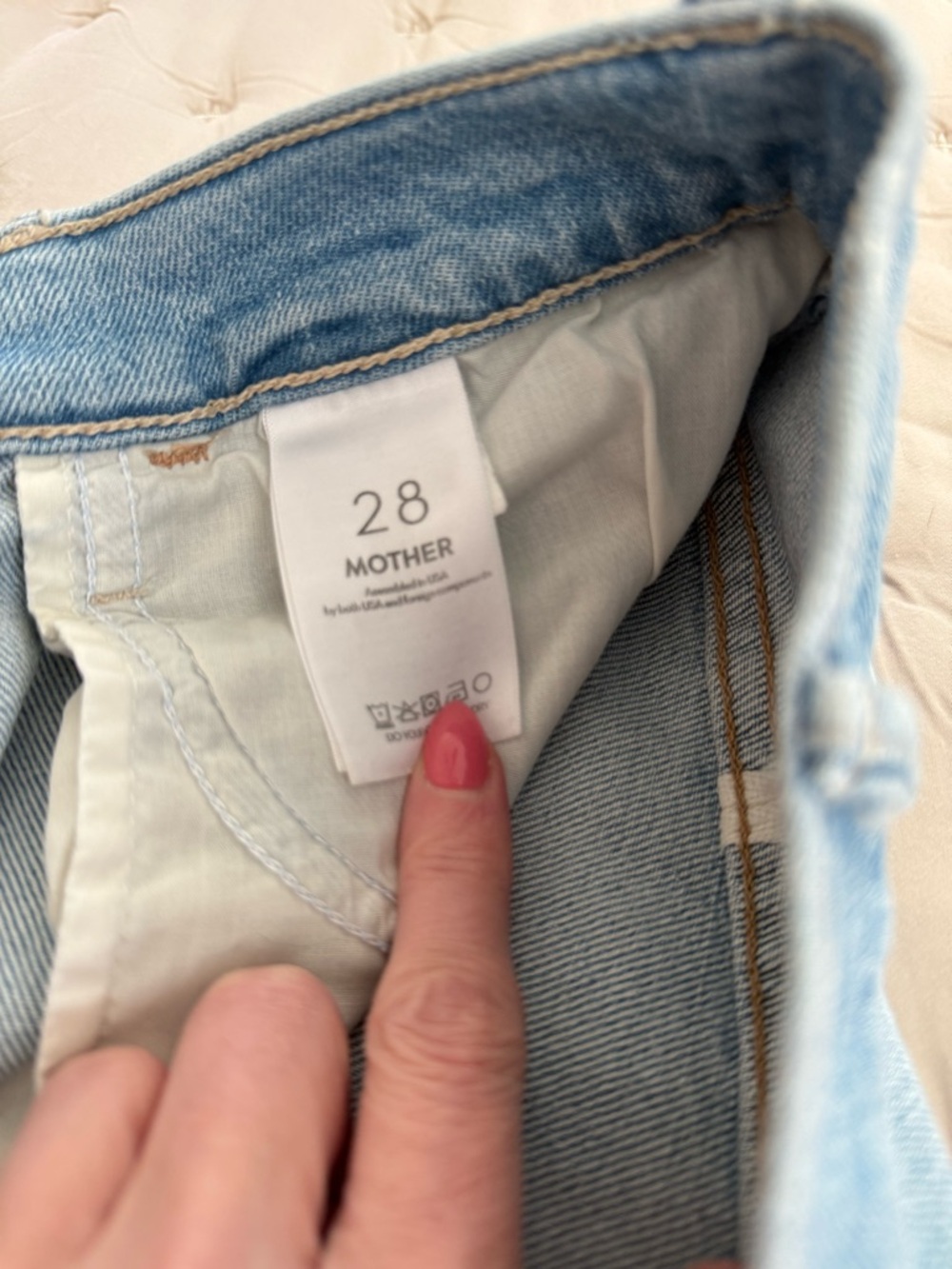 MOTHER hustler roller flood Cherie Cherie wide leg flare jeans Size 28 NWOT - Picture 7 of 7